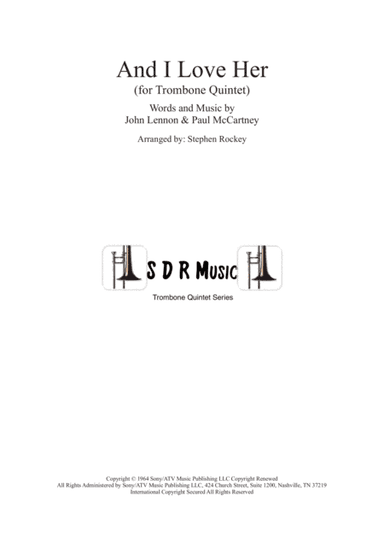 And I Love Her (arr. Stephen Rockey)