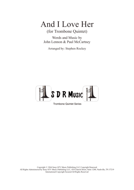 And I Love Her (arr. Stephen Rockey)