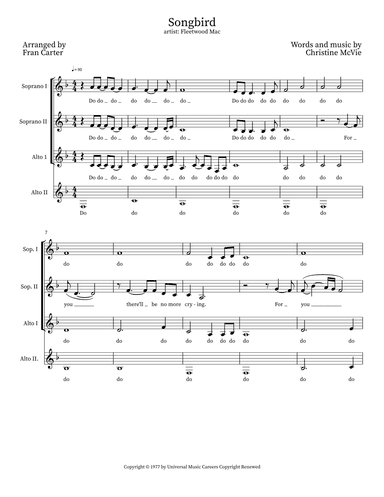 Songbird (arr. Fran Carter)