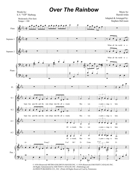 Over The Rainbow (from The Wizard Of Oz) (arr. Stephen DeCesare)