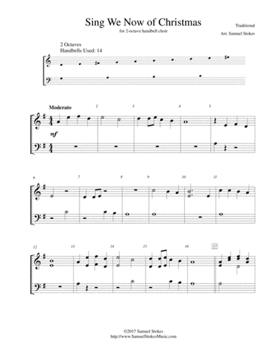 Sing We Now of Christmas - for 2-octave handbell choir (arr. Samuel Stokes)