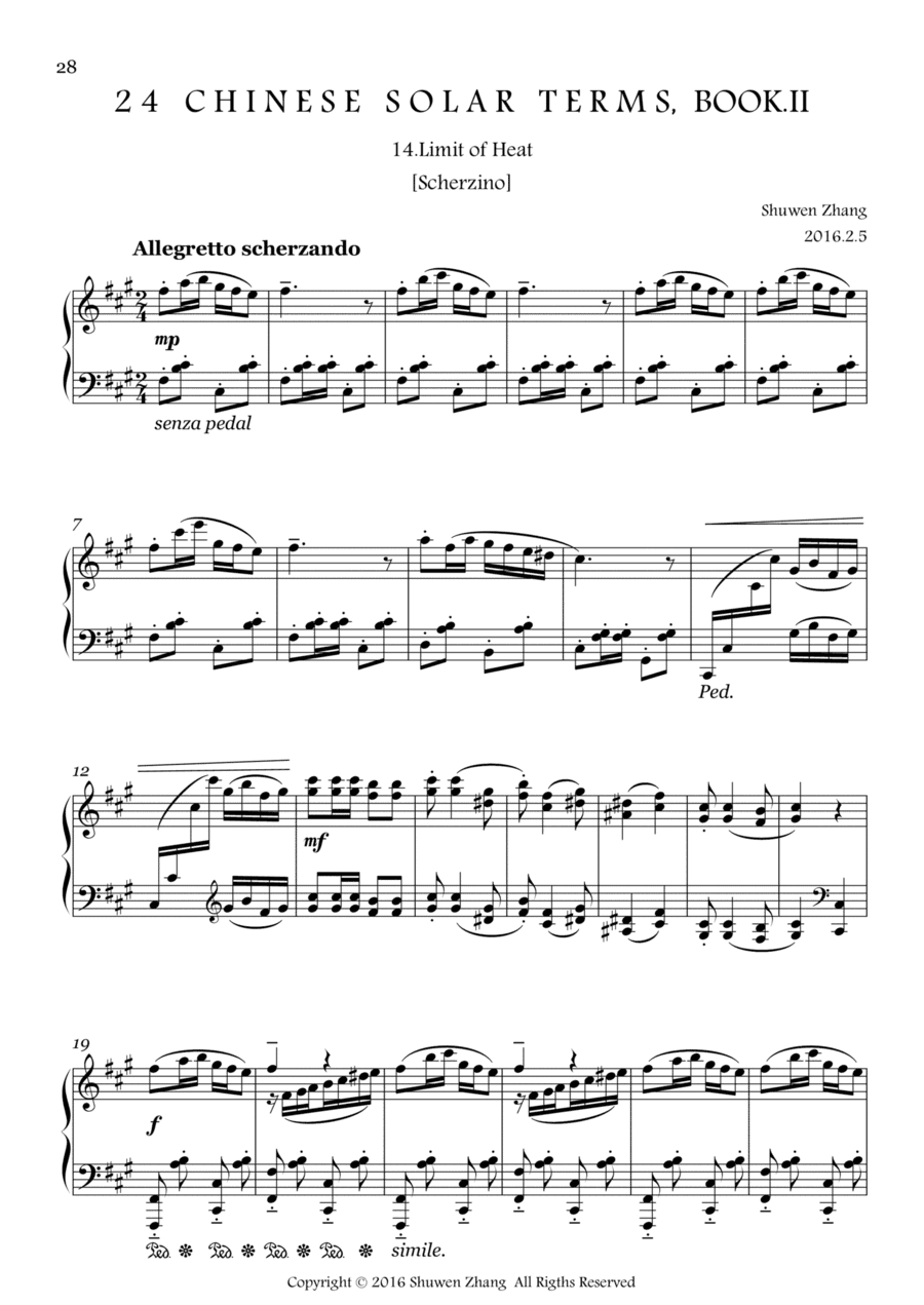 24 Chinese Solo Terms, Bk.2, No.14: Limit of Heat
