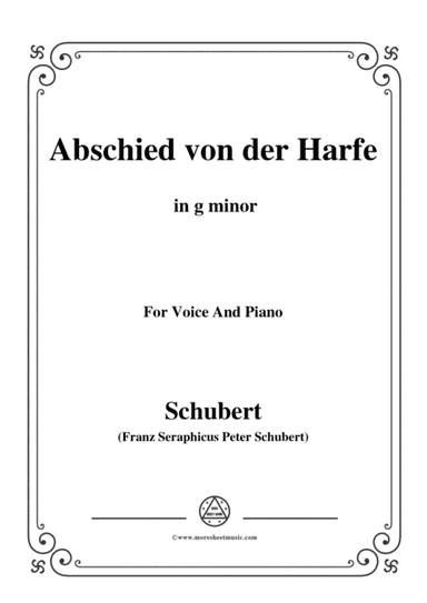 Schubert-Abschied von der Harfe,in g minor,for Voice&Piano (arr. MSM)