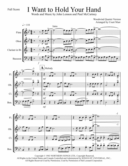 I Want To Hold Your Hand (arr. Court Mast)