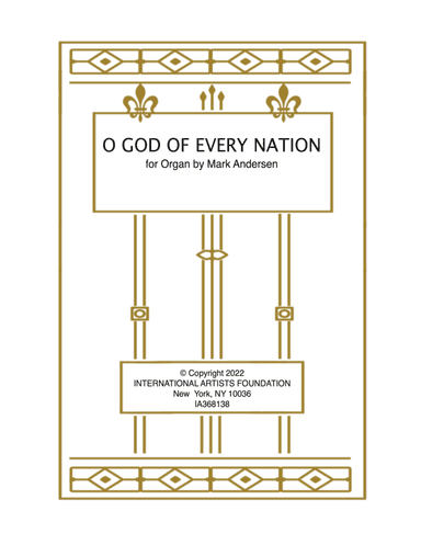 O God of Every Nation for organ by Mark Andersen