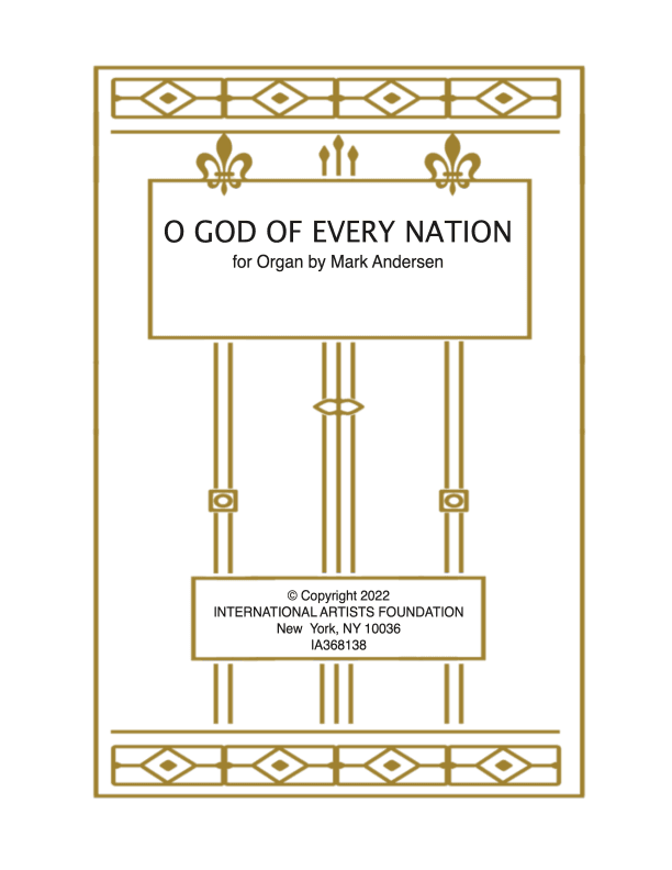 O God of Every Nation for organ by Mark Andersen