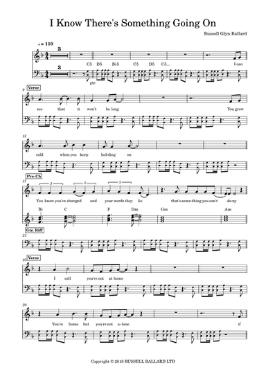 I Know There's Something Going On (arr. Jussi Kontinen)