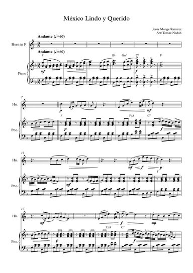 Mexico Lindo Y Bandido (arr. Tomaz Nedoh)