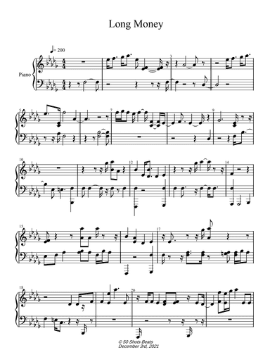 Long Money (arr. Brandon Edward Pugh)