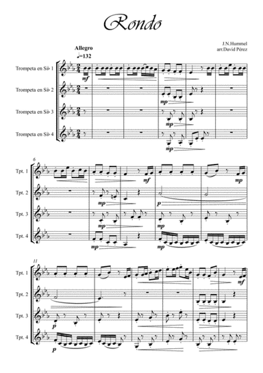 Rondo Hummel Trumpet Concerto (arr. David Pérez)