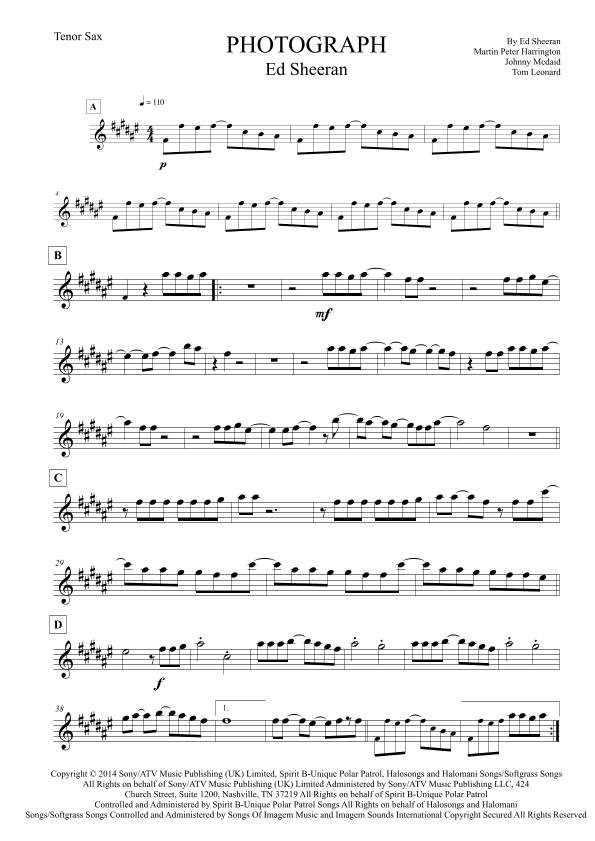 Photograph (arr. Leo Silva)