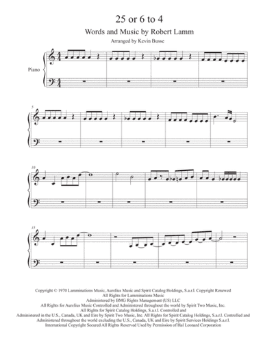 25 Or 6 To 4 (arr. Kevin Busse)