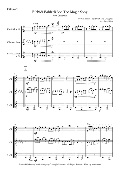 Bibbidi-bobbidi-boo (the Magic Song) (arr. Fabio Britto)