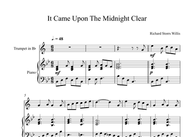 It Came Upon The Midnight Clear - Richard Storrs Willis (Trumpet + Piano) (arr. Digital Book Music)