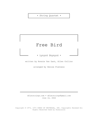 Free Bird (arr. Denise Flatness)