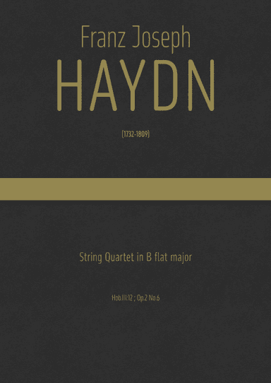 Haydn - String Quartet in B flat major, Hob.III:12 ; Op.2 No.6 (arr. J.G. Cucó Barber)