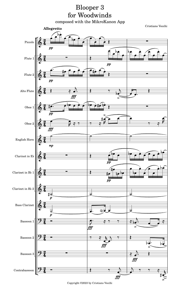 Blooper 3 for Woodwinds