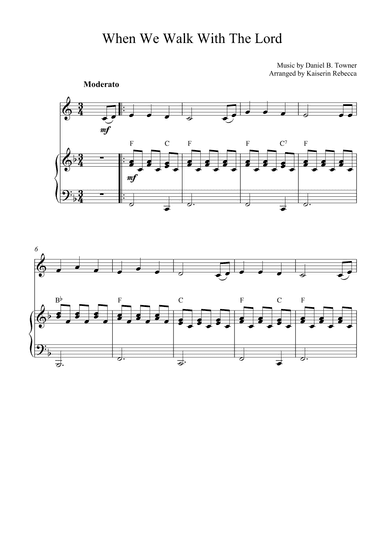 When We Walk With The Lord (arr. Kaiserin Rebecca)