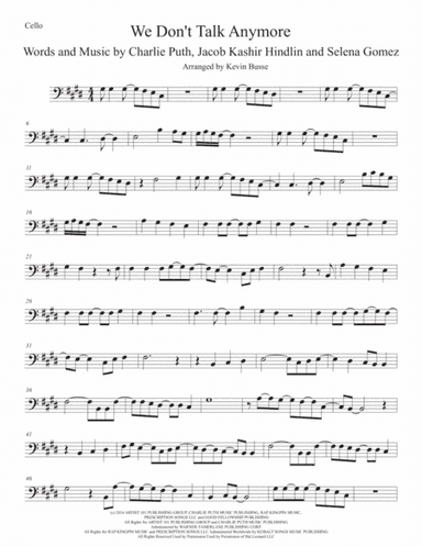 We Don't Talk Anymore (arr. Kevin Busse)