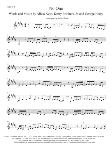 No One (arr. Kevin Busse)