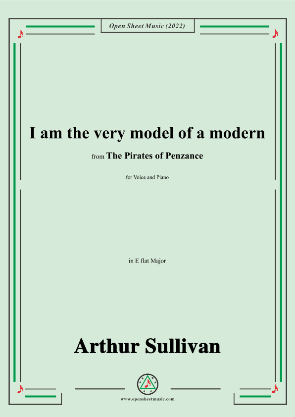 Sullivan-I am the very model of a modern,in E flat Major (arr. OSM Press)