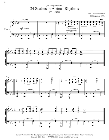 Twenty-Four Studies in African Rhythms, No. 4