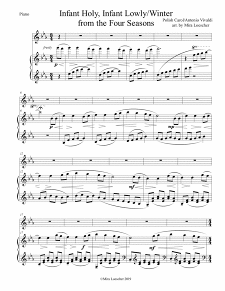 Infant Holy, Infant Lowly with Winter from the Four Seasons (arr. Mira Loescher)