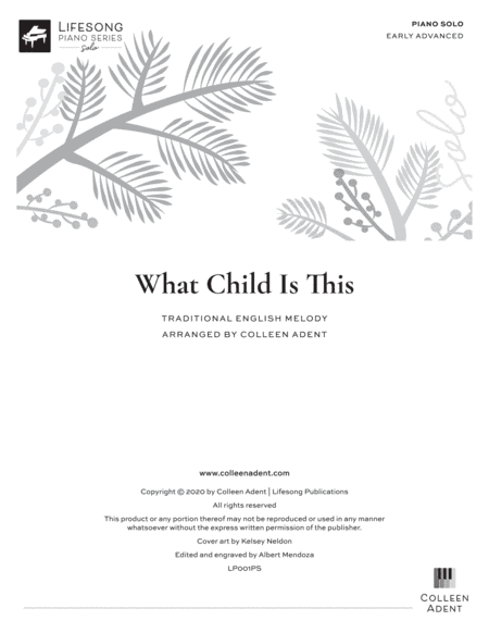 What Child Is This (arr. Colleen Adent)