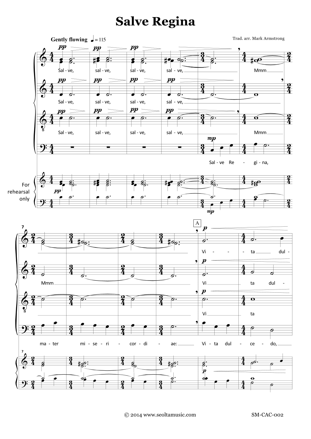 Salve Regina (arr. Mark Armstrong)