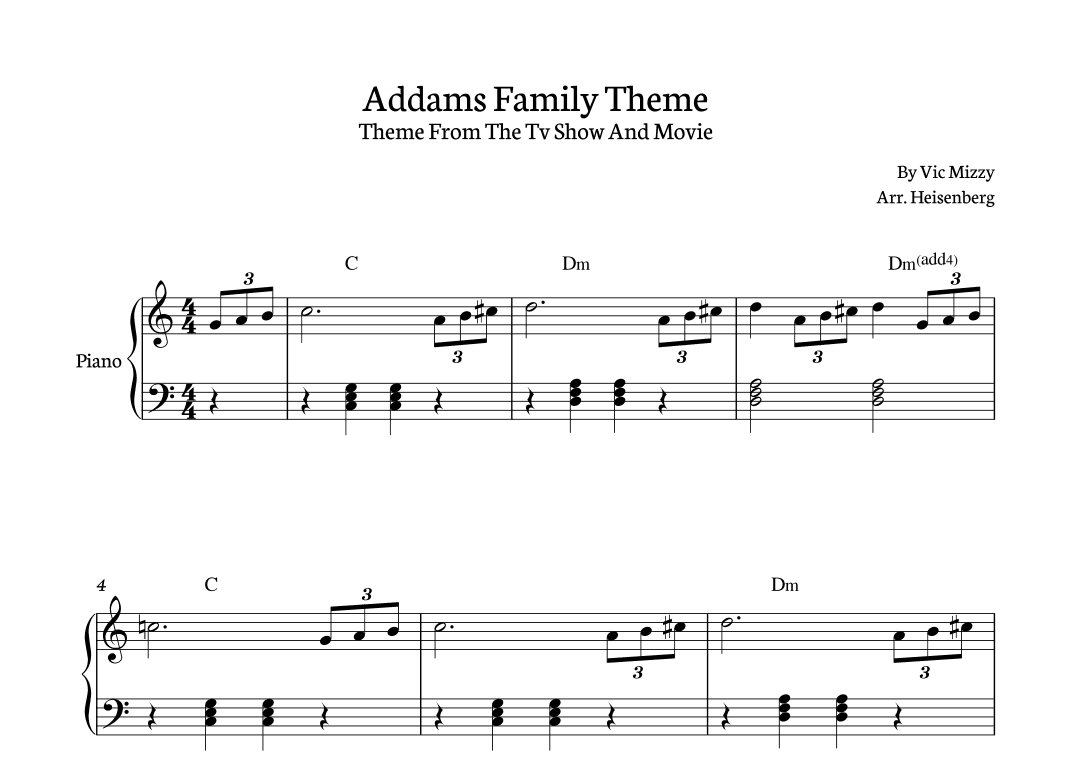 Addams Family Theme (arr. Heisenberg)