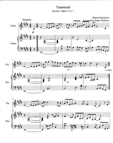 Traumerei (Reverie) (arr. Sandy McIntire)