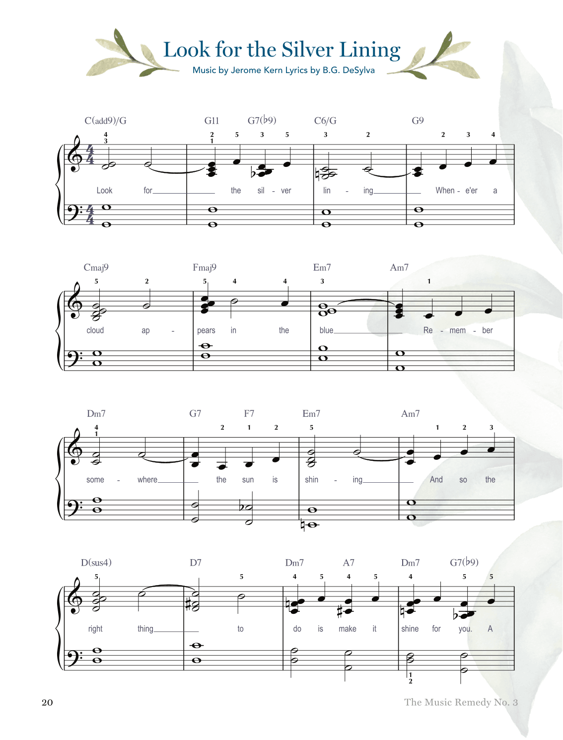 Look for the Silver Lining (arr. Gaili Schoen for UpperHandsPiano.com)