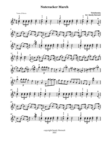 March from the Nutcracker Suite, Intermediate Violin (arr. Sandy Herrault)