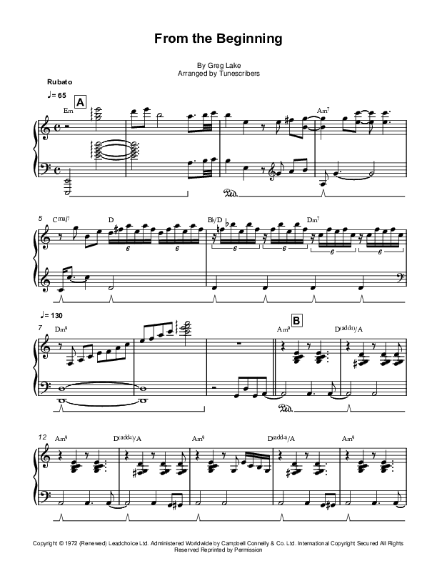 From the Beginning (arr. Tunescribers)