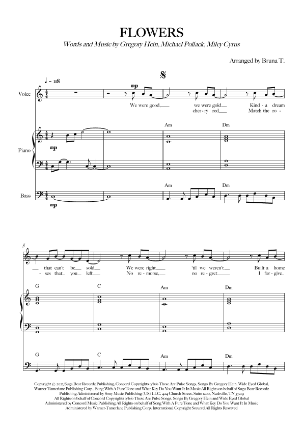 Flowers (arr. Bruna T.)