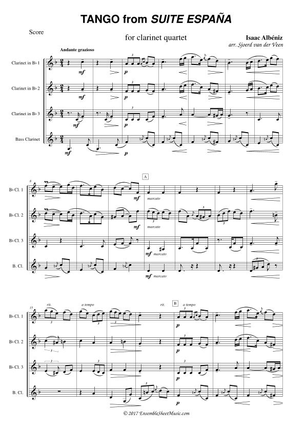 Tango from España (arr. Sjoerd van der Veen)