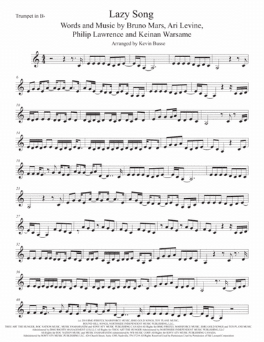 The Lazy Song (arr. Kevin Busse)