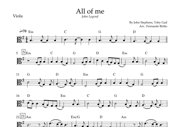 All Of Me (arr. Fernando Britto)