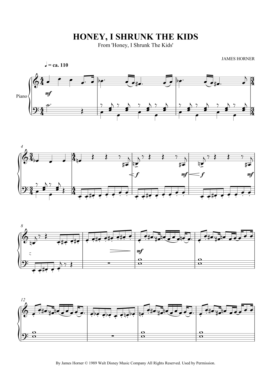 Honey, I Shrunk The Kids (arr. SCMusic)
