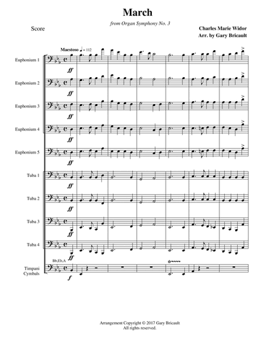 Mvt 3 - March from Organ Symphony No. 3 (arr. Gary Bricault)