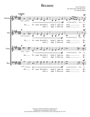 Because (arr. Gaby Freedland)