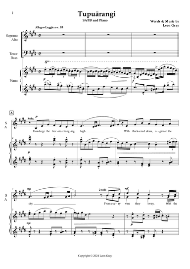 Tupuarangi (Choir Version)