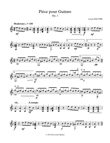 Piece pour Guitare