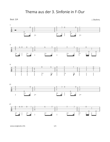 Thema aus der 3. Sinfonie in F-Dur (arr. Bettina Schipp)