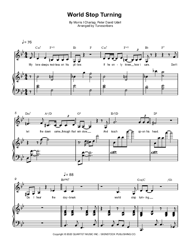 World Stop Turning (arr. Tunescribers)