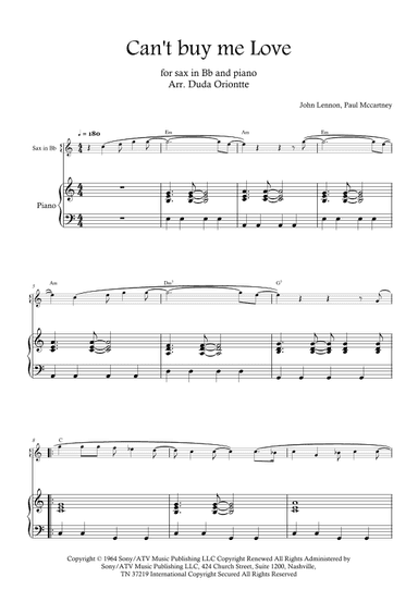 Can't Buy Me Love (arr. Duda Oriontte)