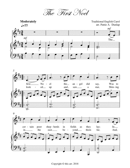 The First Noel, DM (arr. Pattie A. Dunlap)