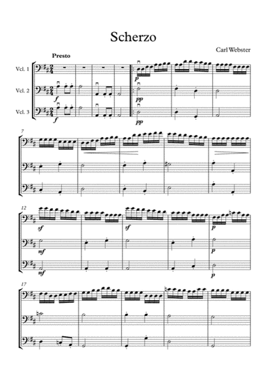 Webster's Scherzo for cello trio (arr. Ivan Marinovic)