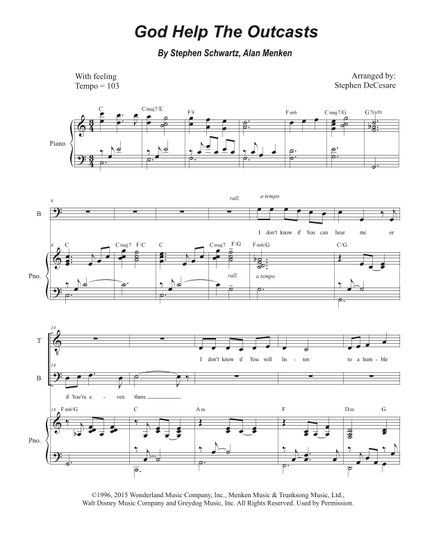 God Help The Outcasts (arr. Stephen DeCesare)
