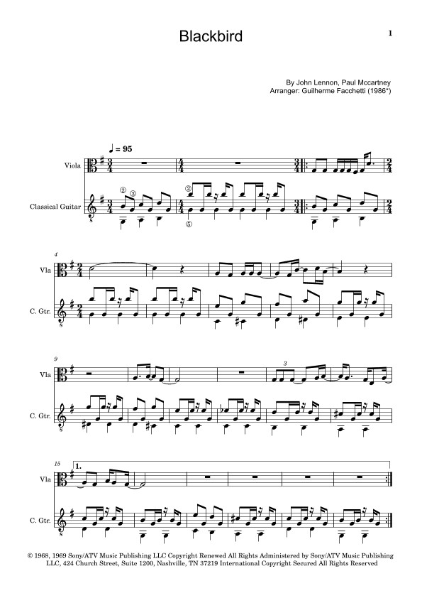Blackbird (arr. Guilherme Facchetti)